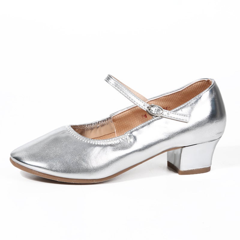 Generic 2024 New Latin Dance Shoes Soft Sole for Women Silver