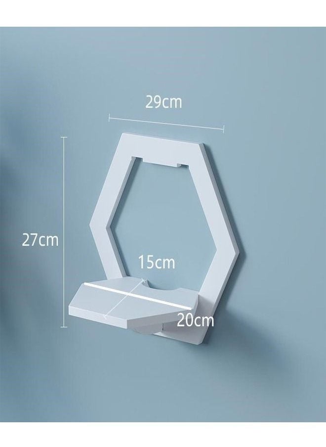 fashionhome 2 Piece Wall Mounted Floating Shelf Punch Free Bedside Display Stand Flowerpot Holder for Living Room Bedroom Display Rack 27x29 cm  - Image 4
