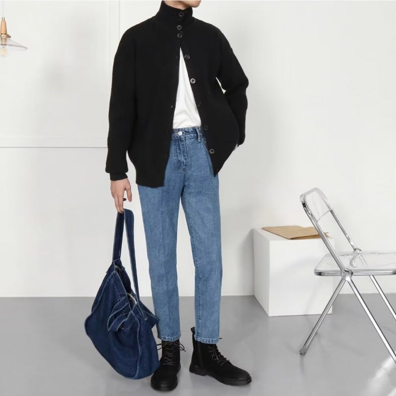 Unisex Classic Denim Jeans Loose Fit Daily Outdoor Wear - Image 5