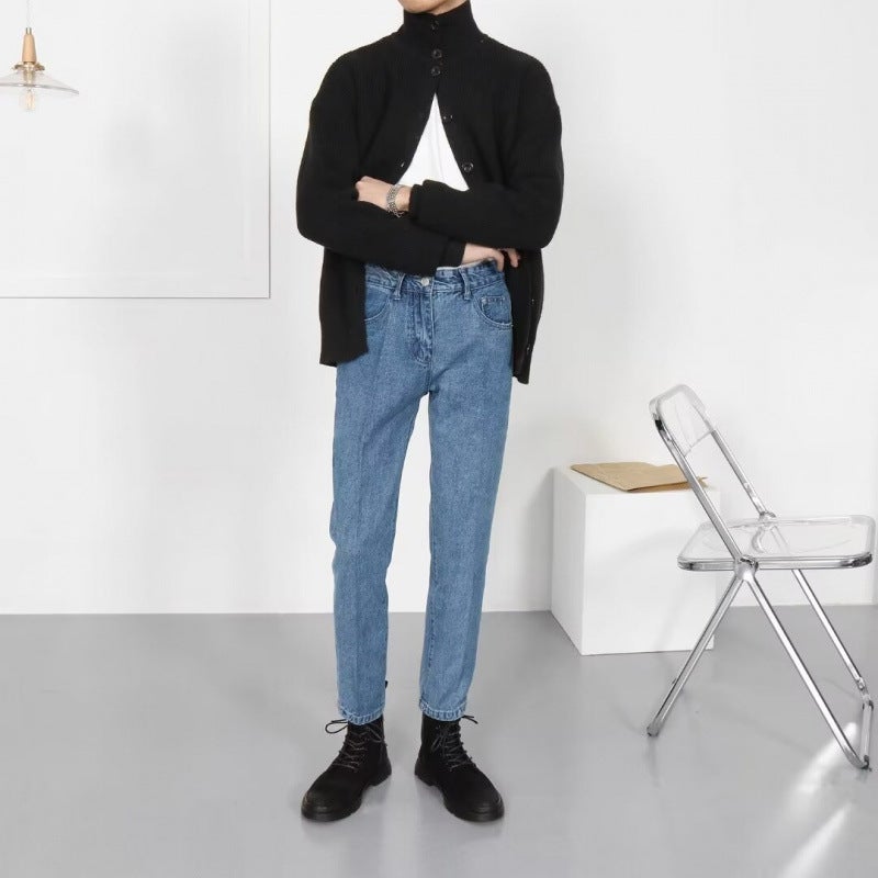 Unisex Classic Denim Jeans Loose Fit Daily Outdoor Wear - Image 2