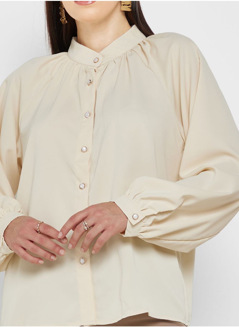 ELLA - Classic Button Down Blouse - Image 1