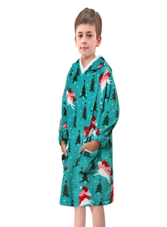 Redair Wearable Blanket Hoodie for Kids Girls Christmas Hoodie Blanket Sweatshirt Cozy Warm Sweater with Hood Pocket 7 8 9 10 Years Birthday Gifts - Image 2