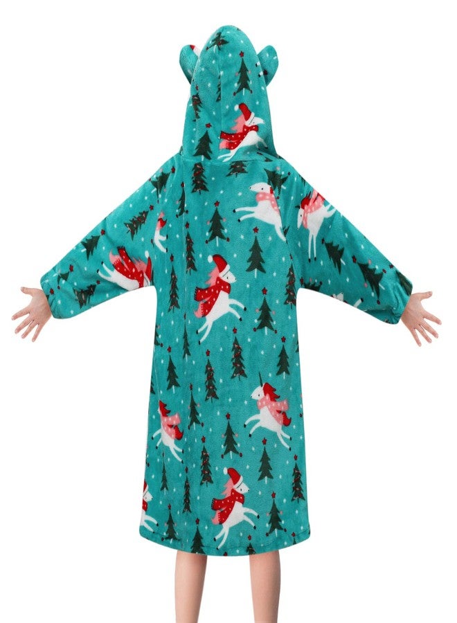 Redair Wearable Blanket Hoodie for Kids Girls Christmas Hoodie Blanket Sweatshirt Cozy Warm Sweater with Hood Pocket 7 8 9 10 Years Birthday Gifts - Image 4