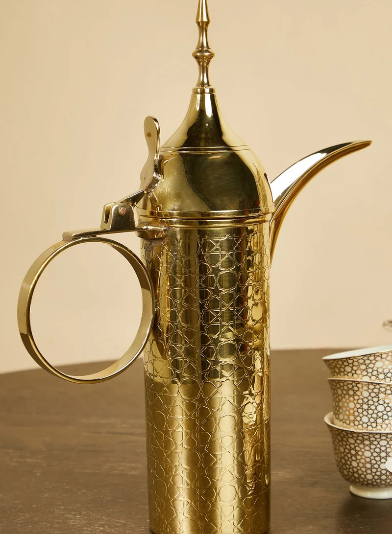 Zarina Set Of 6 Arabesque Cups With Dallah