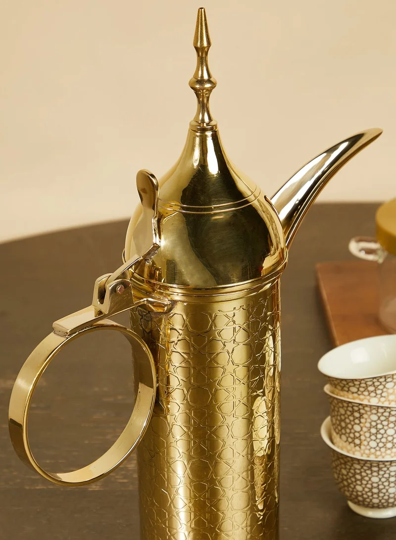 Zarina Set Of 6 Arabesque Cups With Dallah