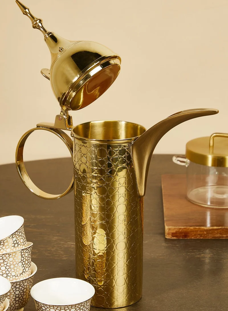 Zarina Set Of 6 Arabesque Cups With Dallah
