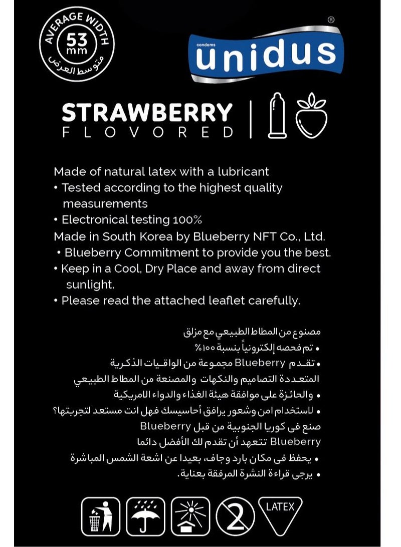 Unidus Condom - STRAWBERRY Flovored - Lubricated Condoms for Men - Pack of 3 - Image 5