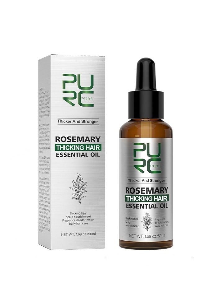 PURC Rosemary Hair Growth Oil, Nourishing Scalp Serum, Strengthening Treatment for Dry, Itchy Scalp, Promotes Thicker Hair for Men and Women (50ml) - Image 1