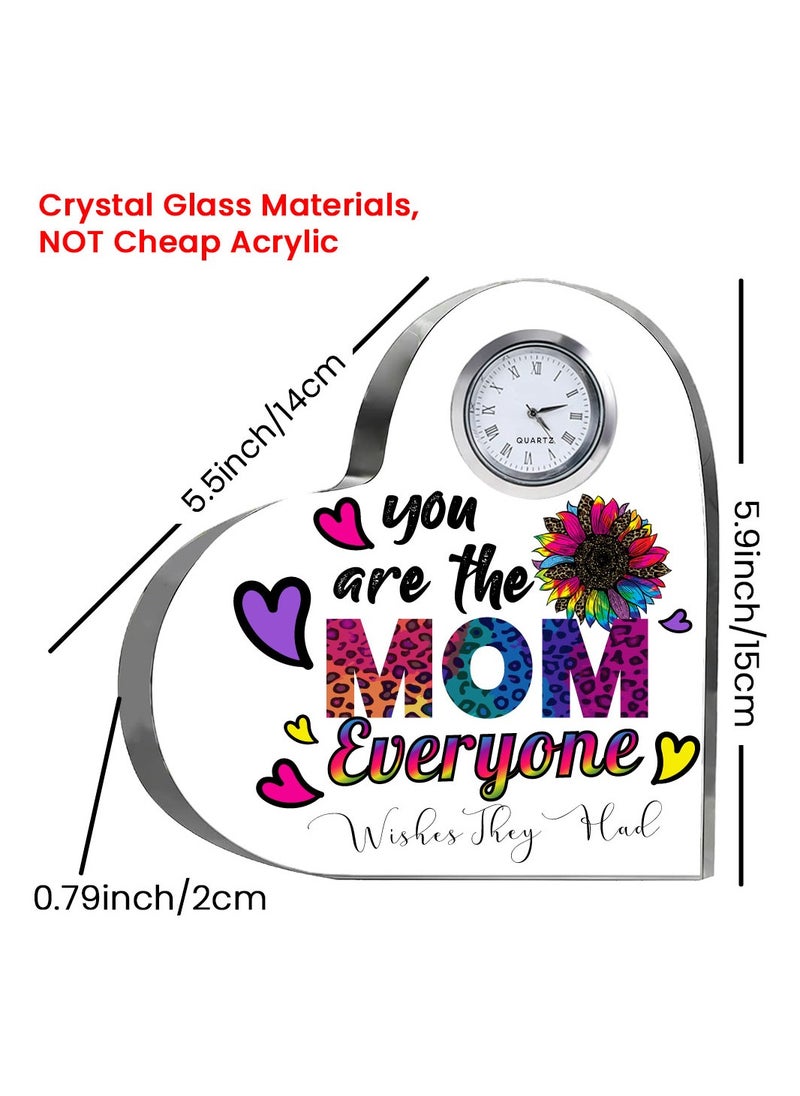 PRINTSHOP4ME Mothers Day Gift Heart-Shaped Crystal Clock - Unique Gifts for Moms - Mothers Day Presents - Gifts for Mom - Celebrate Mothers Day  - Image 4