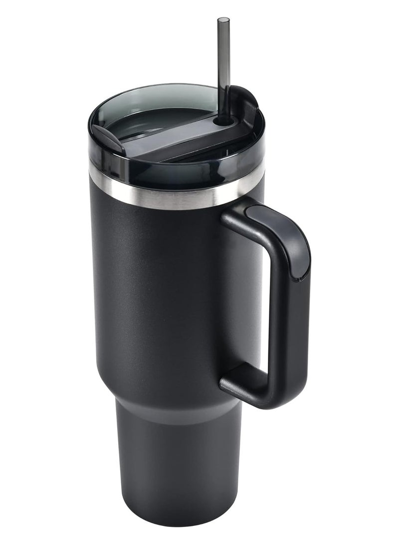 شوبيت كوب بهلوان معزول بالفراغ مع شفاطة 40 أونصة باللون الأسود - Image 2