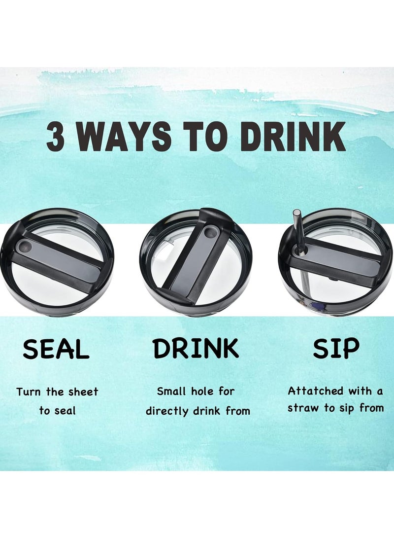 شوبيت كوب بهلوان معزول بالفراغ مع شفاطة 40 أونصة باللون الأسود - Image 4