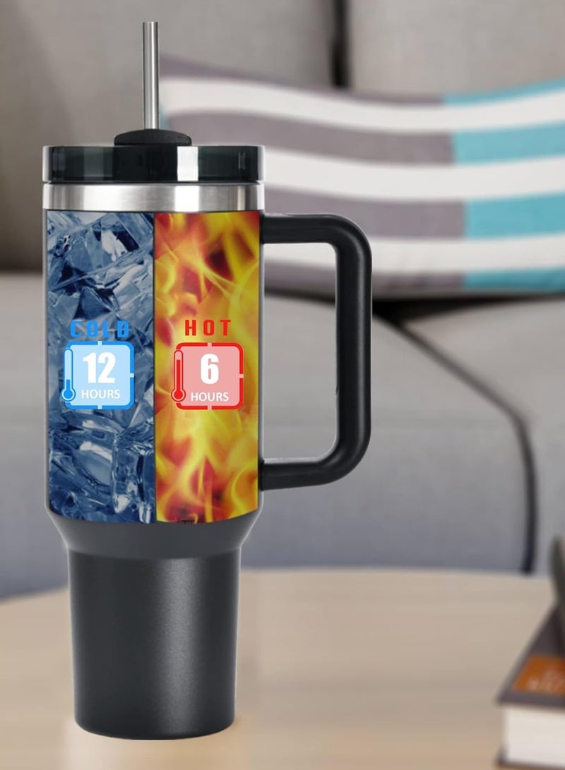 شوبيت كوب بهلوان معزول بالفراغ مع شفاطة 40 أونصة باللون الأسود - Image 5