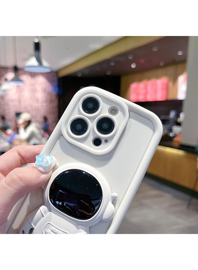 S-TOP Case For iPhone 15 Plus Astronaut 3D Relief Holder TPU + PC Full Coverage Phone Case - Image 5