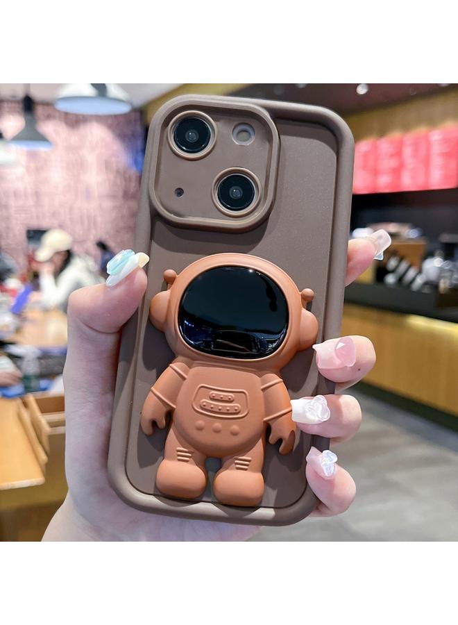 S-TOP Case For iPhone 15 Plus Astronaut 3D Relief Holder TPU + PC Full Coverage Phone Case - Image 1