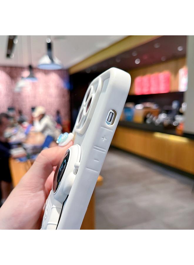 S-TOP Case For iPhone 15 Plus Astronaut 3D Relief Holder TPU + PC Full Coverage Phone Case - Image 4