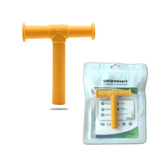 SPEECHGEARS Oro-Tube, A Chewing Tube For Speech Feeding And Sensory Integration. Yellow(Soft) - Image 1