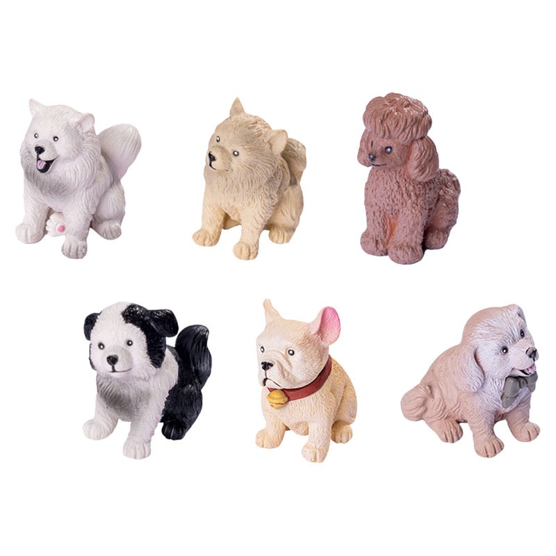 6PCS Cute Miniature Dog Figure Animal Dog Characters Toys Figures Dogs Animals for Birthday Cake Topper Decorations - Image 4