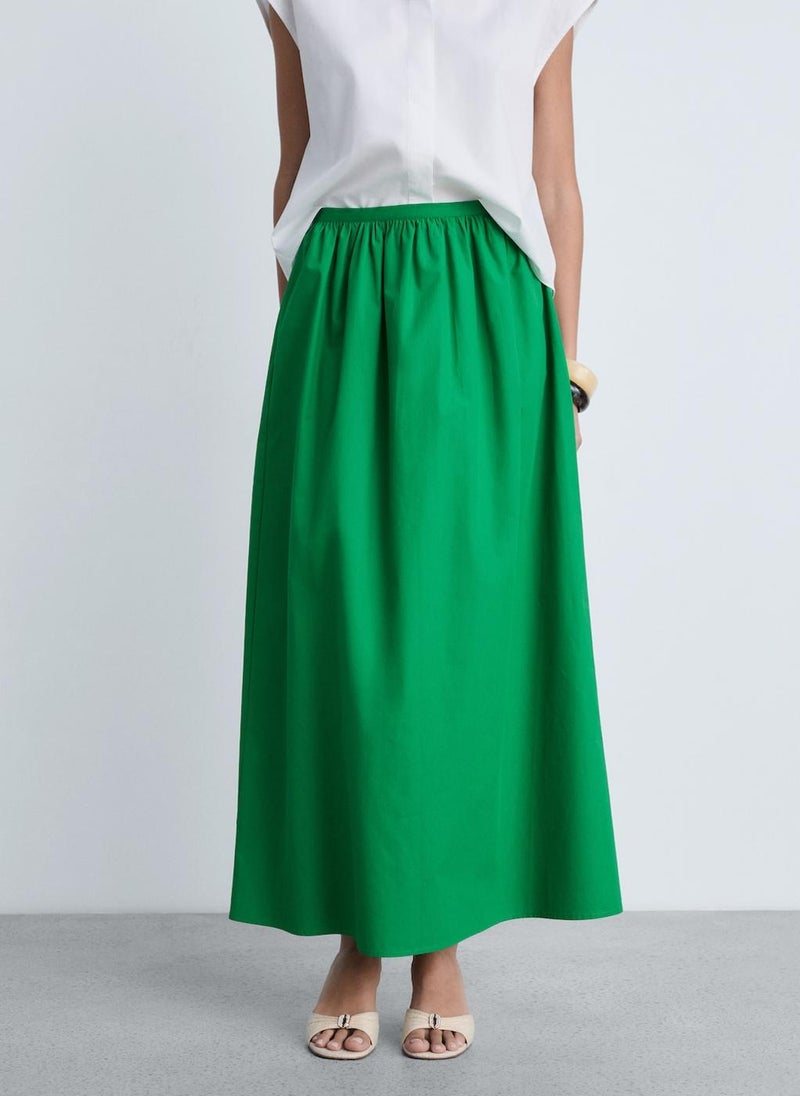 MANGO Popplinv Flared Skirt  - Image 1