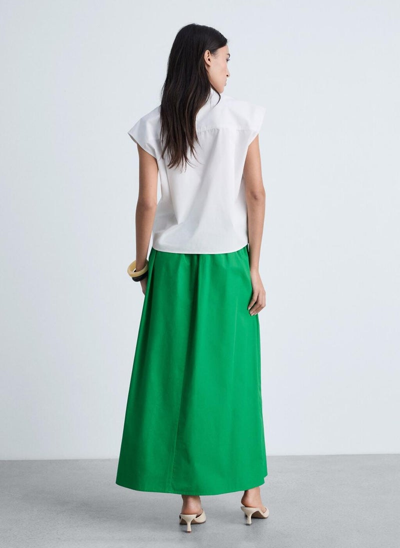 MANGO Popplinv Flared Skirt  - Image 2