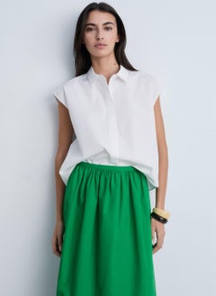 MANGO Popplinv Flared Skirt  - Image 3