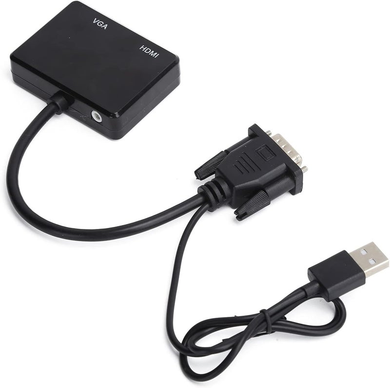 محول VGA إلى كابل VGA من ZASCHMOY، داعم لواجهة الوسائط المتعددة عالية الدقة ومحول لشاشتين (أسود) - Image 3