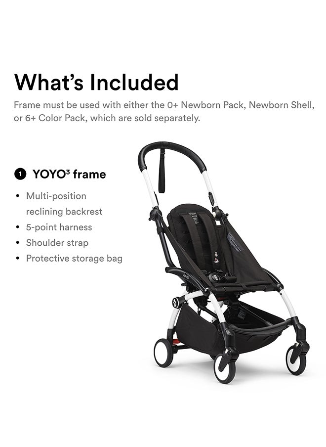 STOKKE Yoyo3 Frame White, Sleek Stroller Frame For Yoyo3 In White  - Image 2