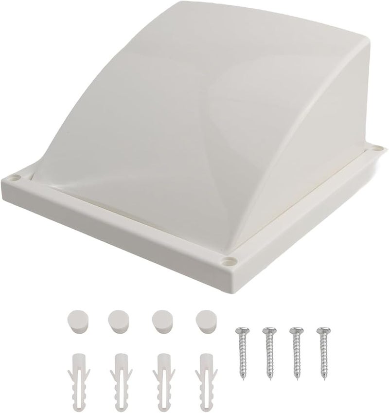 ABS Wall Vent Grille With Valve Weatherproof Exhaust Outlet For Kitchen Bathroom 125MM - Image 2