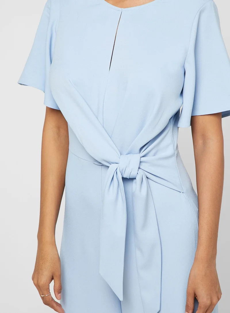 Missguided Side Tie Wide Leg Jumpsuit