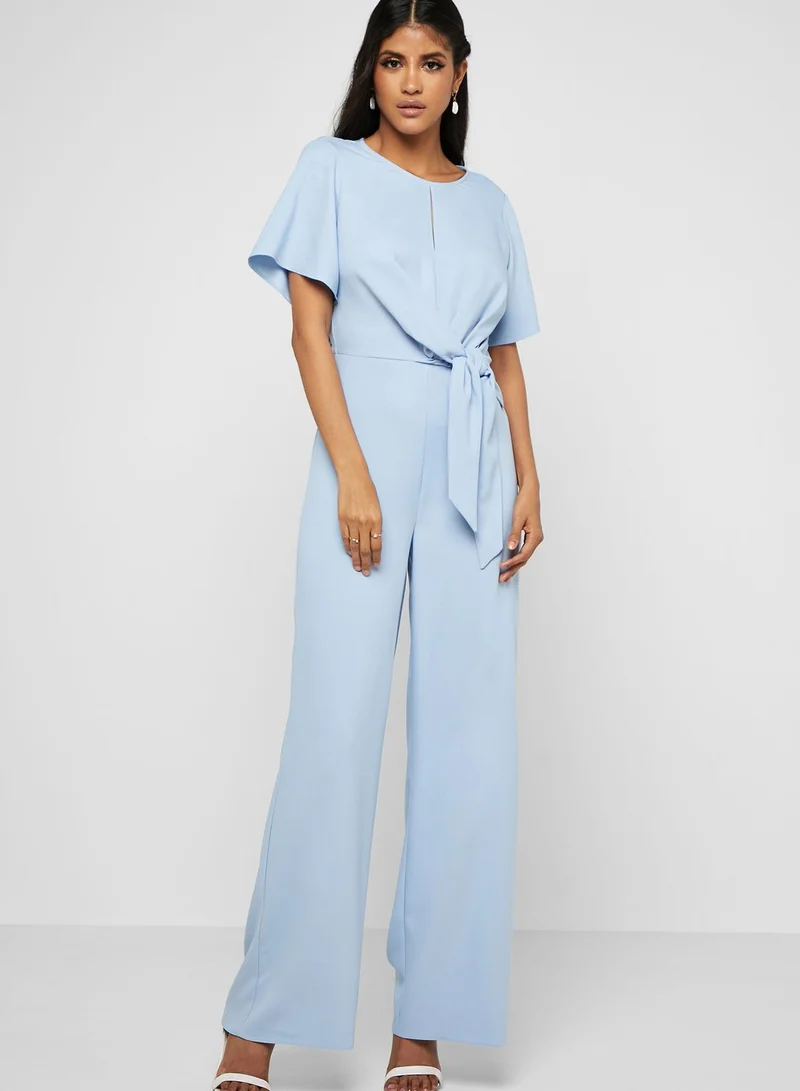 Missguided Side Tie Wide Leg Jumpsuit