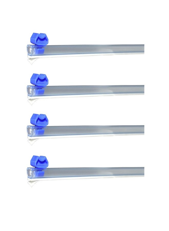 Uncle Jack 4 Pcs Self-Adhesive Two-Way Sliding Cutter, 12.5 Inch Wide, Stainless Steel, Food Wrap Cutter - Image 1