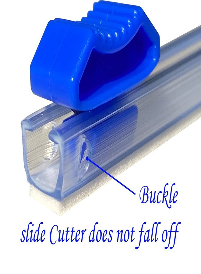 Uncle Jack 4 Pcs Self-Adhesive Two-Way Sliding Cutter, 12.5 Inch Wide, Stainless Steel, Food Wrap Cutter - Image 5