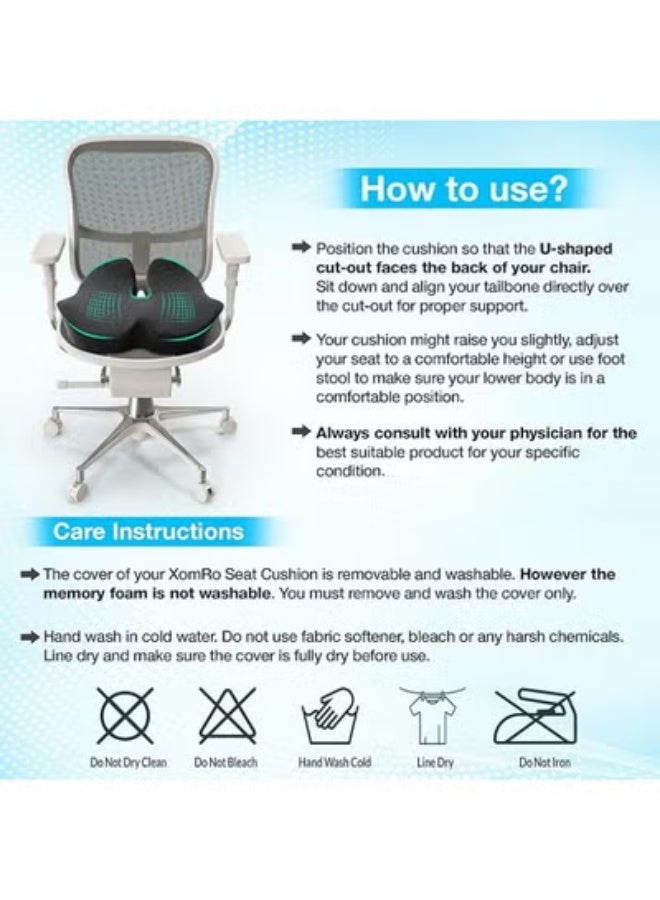 Ergonomic Memory Foam Coccyx Seat Cushion for Tailbone and Back Support – Comfortable Sitting Pillow for Office Car and Wheelchair Use - Image 5