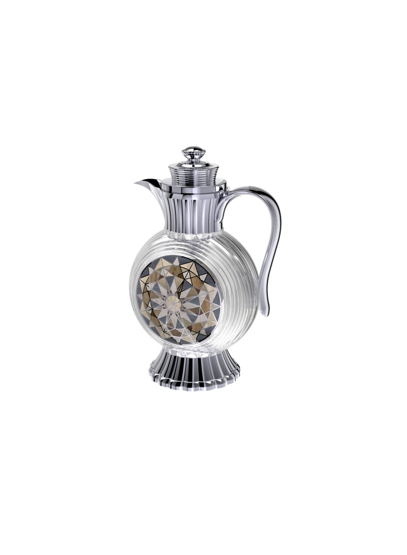 Lavin Insulated Water jug/1.7L/Glass/Luxury Gold Diora Design