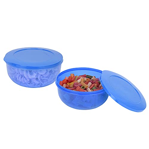 Cutting EDGE 2700ml Eco-Storage Plastic Container & Organizer Set of 2 for Kitchen, Refrigerator, Lunch & Food Storage (Light Blue) - Image 1