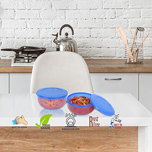 Cutting EDGE 2700ml Eco-Storage Plastic Container & Organizer Set of 2 for Kitchen, Refrigerator, Lunch & Food Storage (Light Blue) - Image 2