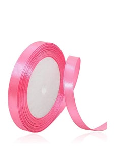 MARKQ Hot Pink Satin Ribbon, 12mm x 25yd Fabric Polyester Ribbon for Gift Wrapping, Party Favors, Wedding Decorations, Bow Making, Bouquets, Sewing Projects & Craft Supplies  - Image 1