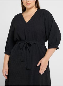 Vero Moda Curve V Neck Belted Dress  - Image 3