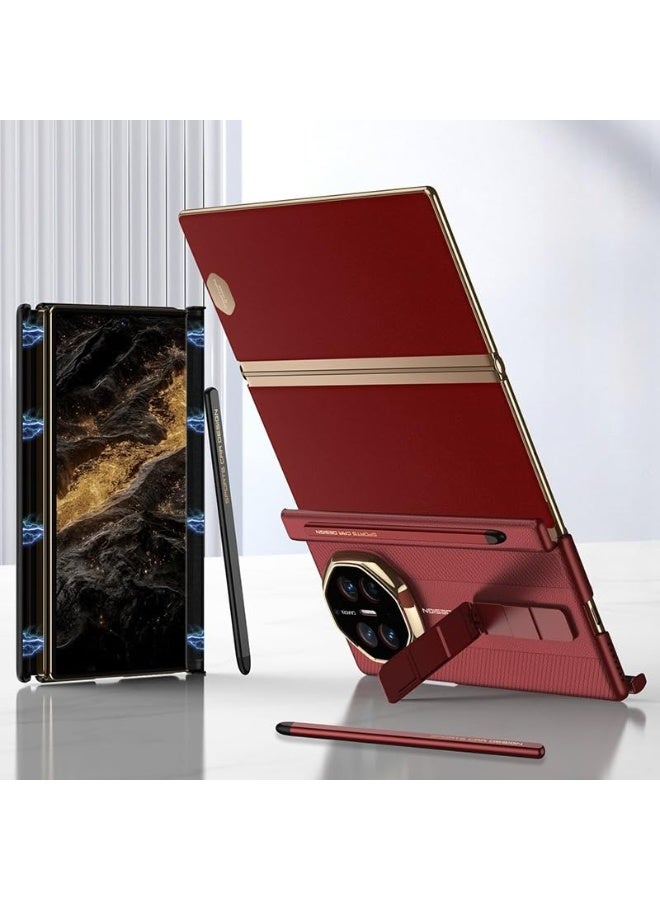 general Case Compatible with Huawei Mate XTs Ultimate Design with Stylus Pen, Premium Leather Case Double Magnetic Hinge Protection, Shockproof Cover 270° Rotating Stand - Image 2