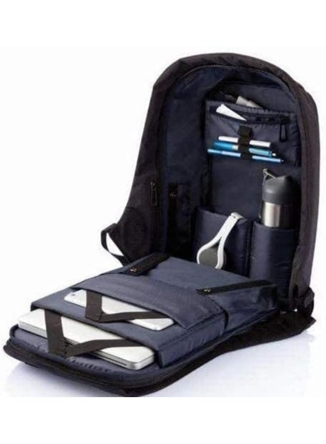 Anti Theft Laptop Backpack with USB Charging Port Shoulder Bag - Black  - Image 3