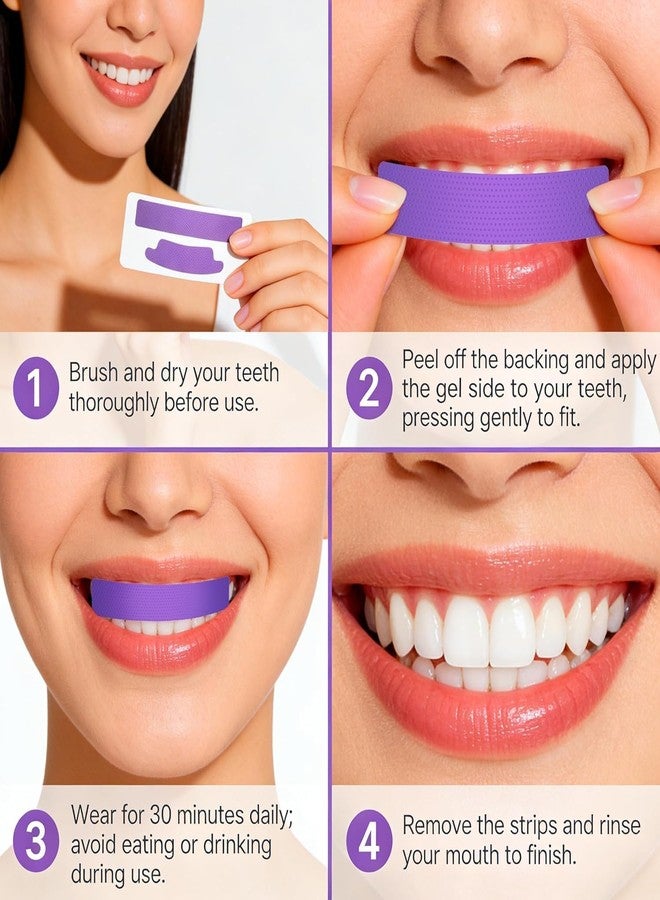 SHOPYSTAR Purple Teeth Whitening Strips – Pack of 1 Treatments (14 Strips) – Whitens Teeth in 1 Use | Peroxide & Sensitivity-Free, Enamel-Safe Oral Care | PAP & Hydroxyapatite For Stain Removal | Self-dissolving Strips (pack-1) - Image 3