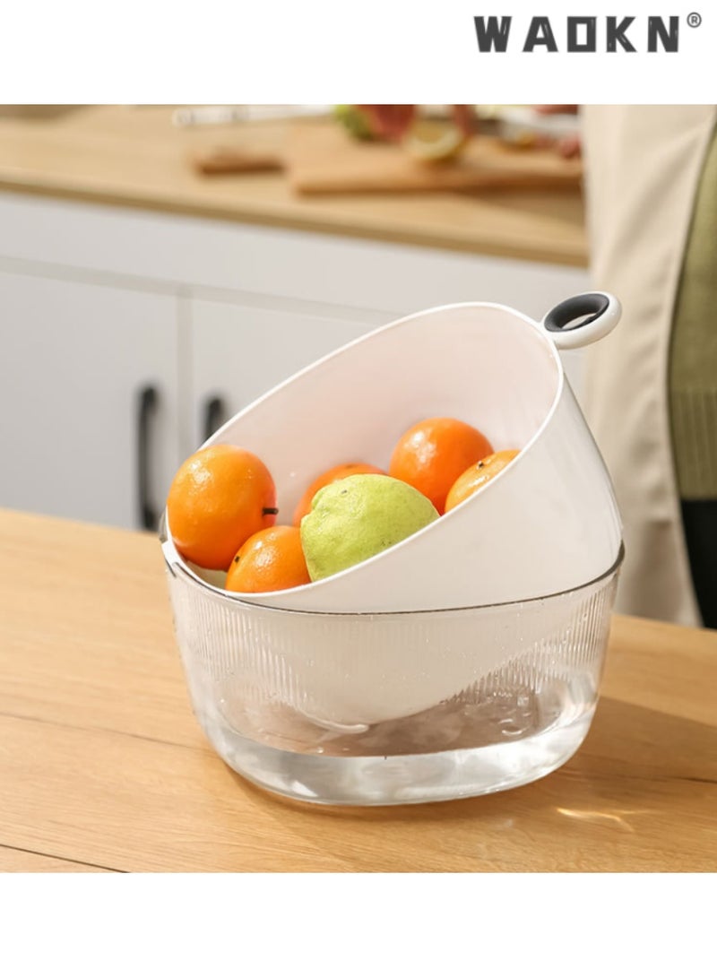 دبليو أيه أو كي أن مطبخ تنظيف الخضار وسلة الفاكهة والمياه ، طبقة مزدوجة أنابيب الصرف الصحي ، وارتفاع كفاءة الصرف الصحي ، وتوفير مساحة وسهلة التخزين ، هو الخيار المثالي لإعداد الطعام ، ودائمة ، وأدوات المطبخ - Image 4