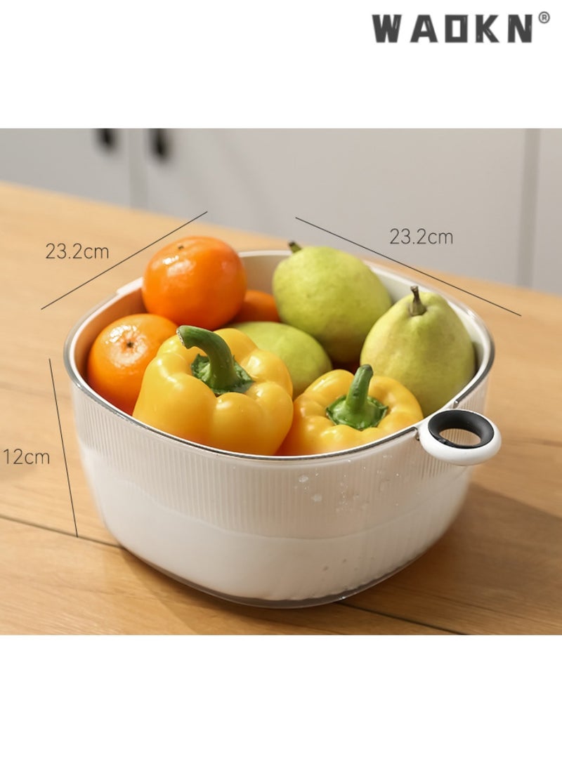 دبليو أيه أو كي أن مطبخ تنظيف الخضار وسلة الفاكهة والمياه ، طبقة مزدوجة أنابيب الصرف الصحي ، وارتفاع كفاءة الصرف الصحي ، وتوفير مساحة وسهلة التخزين ، هو الخيار المثالي لإعداد الطعام ، ودائمة ، وأدوات المطبخ - Image 2