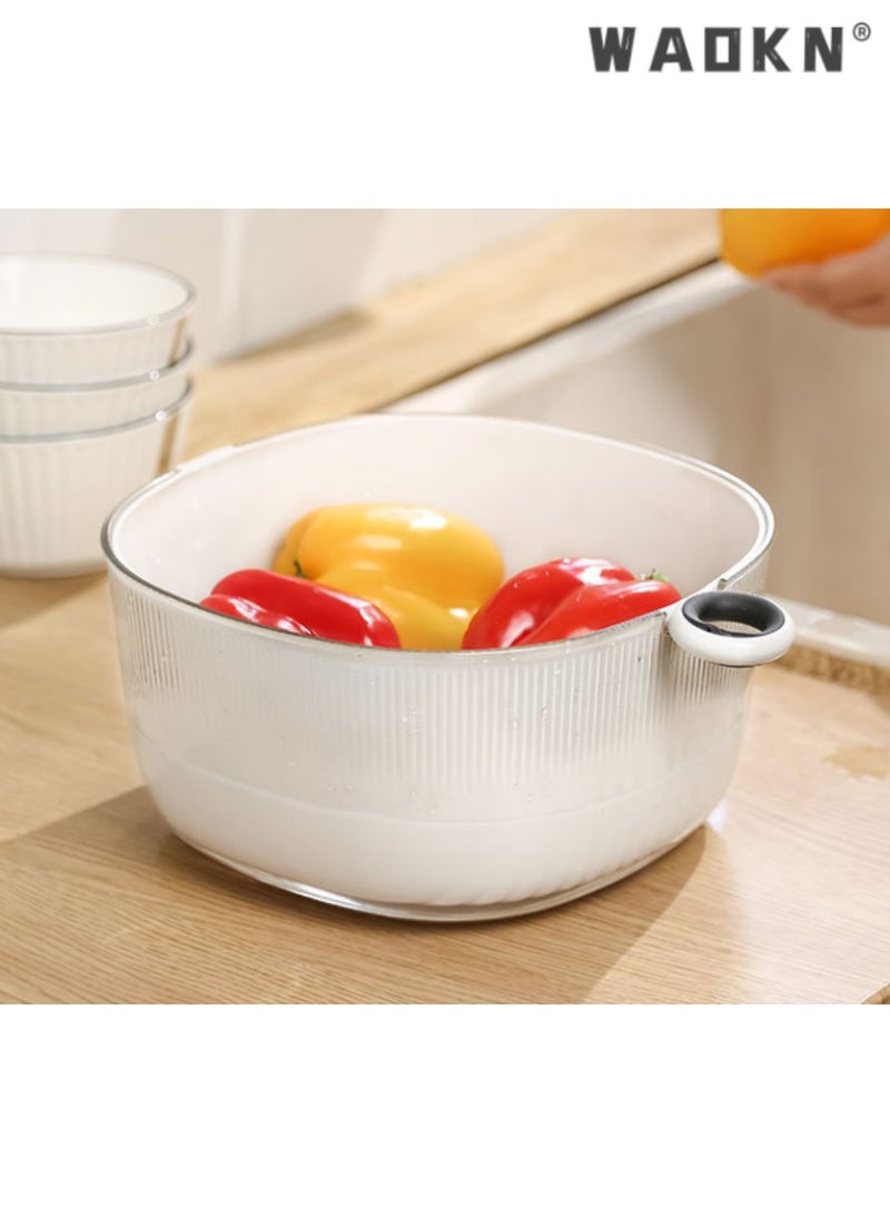 دبليو أيه أو كي أن مطبخ تنظيف الخضار وسلة الفاكهة والمياه ، طبقة مزدوجة أنابيب الصرف الصحي ، وارتفاع كفاءة الصرف الصحي ، وتوفير مساحة وسهلة التخزين ، هو الخيار المثالي لإعداد الطعام ، ودائمة ، وأدوات المطبخ - Image 3