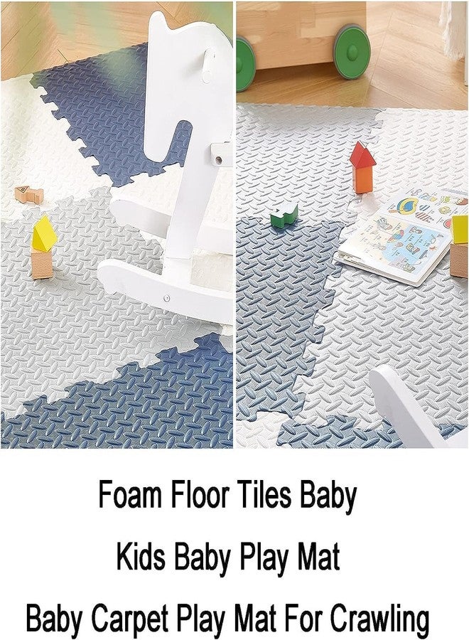 SIGNATRON Puzzle Flooring || Kids Interlocking Play mat || Shop Floor Mat || Kitchen Floor Mat || Pet Mat ||12 MM Thick (6, Blue - Green - White, 60 * 60 * 1.2 cm) - Image 2