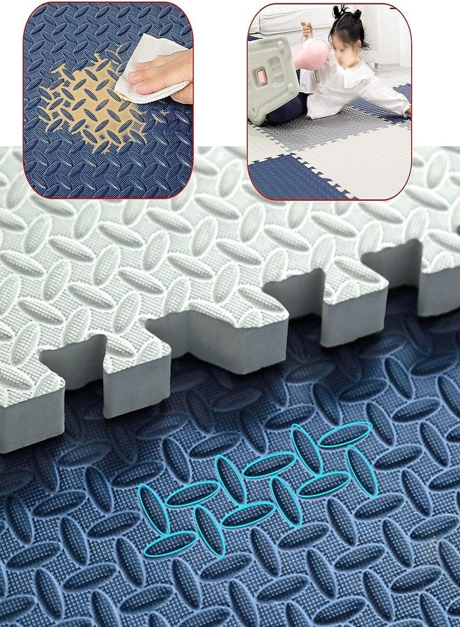 SIGNATRON Puzzle Flooring || Kids Interlocking Play mat || Shop Floor Mat || Kitchen Floor Mat || Pet Mat ||12 MM Thick (6, Blue - Green - White, 60 * 60 * 1.2 cm) - Image 5