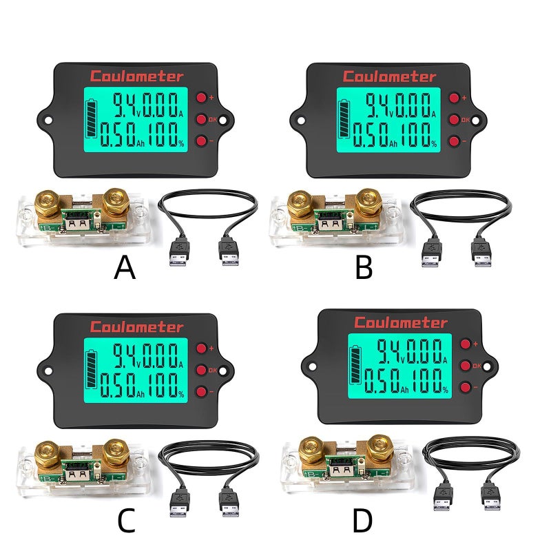 High Accuracy 100A Ammeter Voltmeter LCD Digital Power Meter With 0.5m Data Cable For Indoor Use - Image 5