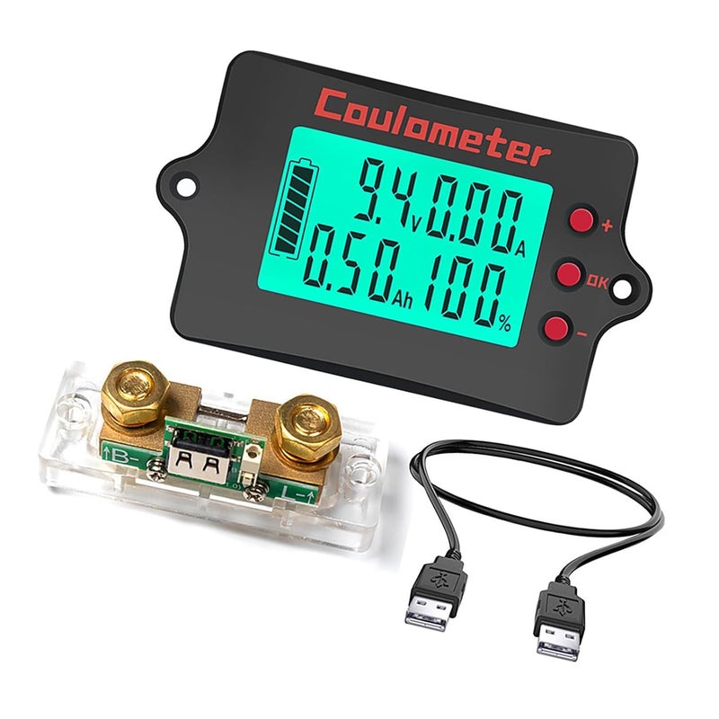 High Accuracy 100A Ammeter Voltmeter LCD Digital Power Meter With 0.5m Data Cable For Indoor Use - Image 1