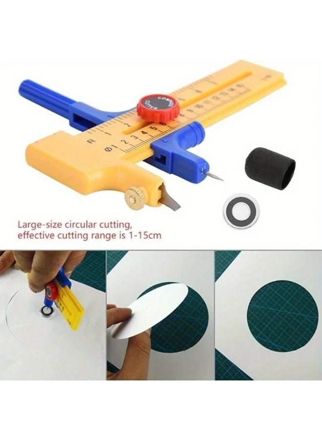 Green Adjustable Compass Circle Cutter 2 15cm Manual Rotary Tool For Art Craft DIY - Image 5