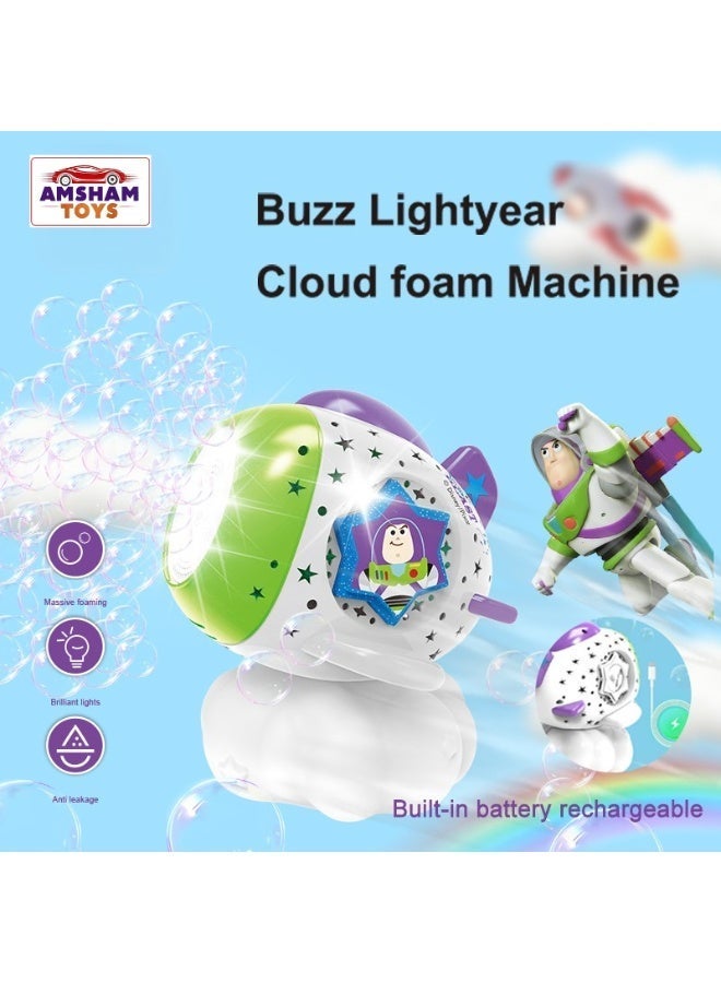 Bubble Machine Disney Toy Story Buzz Cloud Foam Bubbles Machine - Green - Image 1