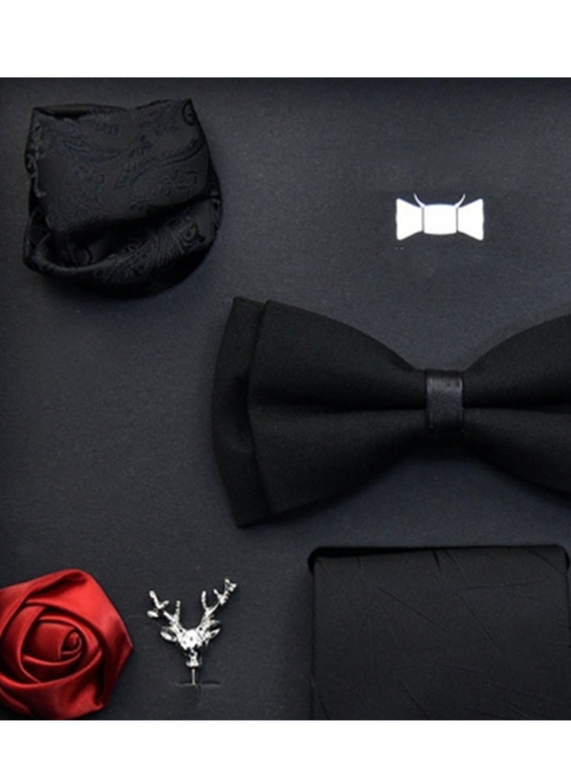 Generic 8 pcs high-end tie men's business professional formal tie bow tie cufflinks fashion accessories gift box  - Image 2
